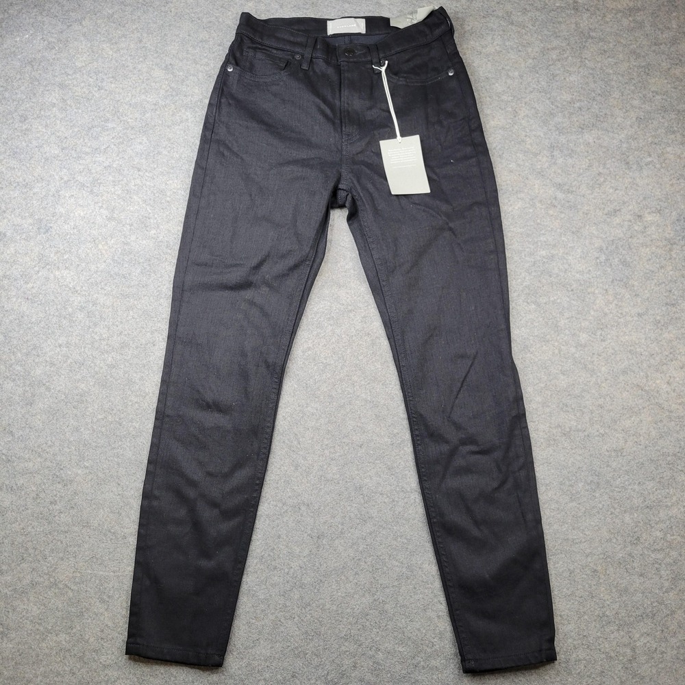 Everlane‎ Jeans Womens 27 Regular Black Dark Wash High Rise Skinny Stretch Denim